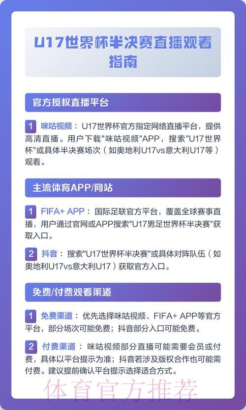 移动端世界杯赛事直播观看渠道全面解析 移动端世界杯赛事直播观看渠道全面解析